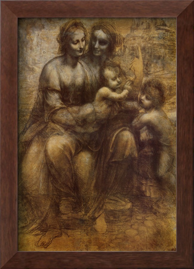 The Virgin and Child with St. Anne - Leonardo Da Vinci Painting